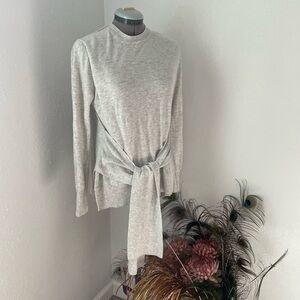 whistles tie waist wool blend sweater M